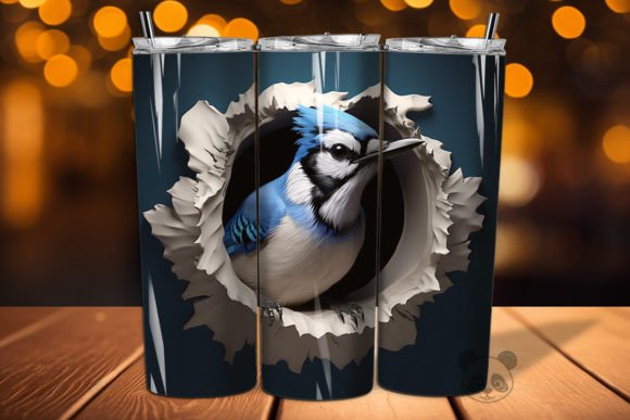 Blue Jay 3D Cracked Hole Tumbler Wrap: A Guide to High-Impact Sublimation Design