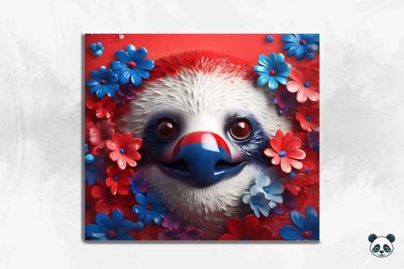 Celebrating Independence with the Patriotic Sloth 3D Tumbler Wrap