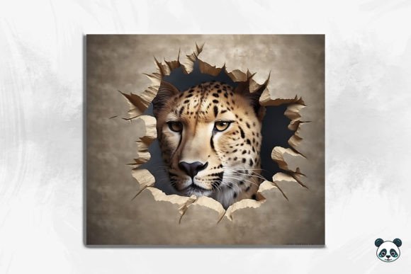 Cheetah 3D Cracked Hole Tumbler Wrap 1: Elevating Sublimation Design with Dynamic Wildlife Art