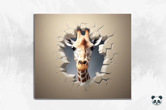 Giraffe 3D Cracked Hole Tumbler Wrap: Elevating Sublimation with Depth and Texture