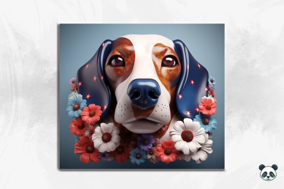 Patriotic Dachshund 3D Tumbler Wrap Design