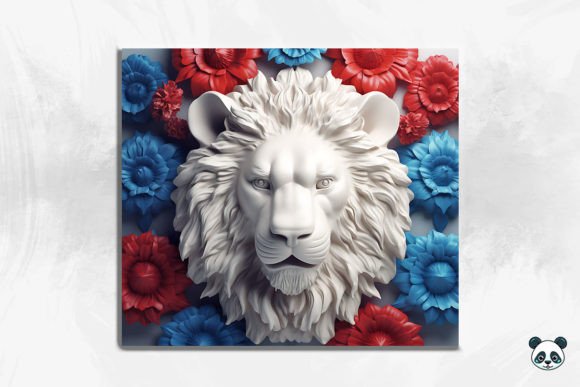 Patriotic Lion 3D Tumbler Wrap Design Guide