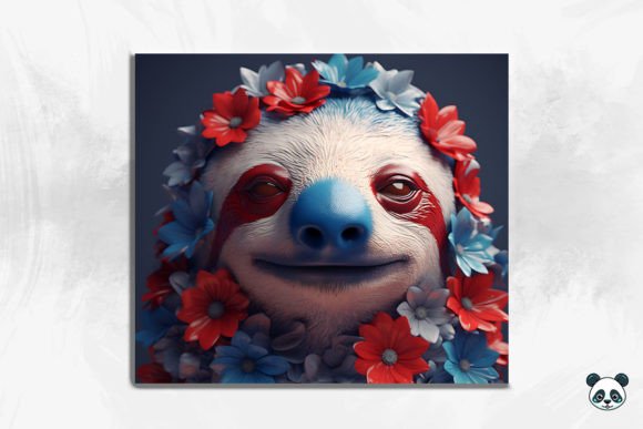 Patriotic Sloth 3D Tumbler Wrap Design Guide