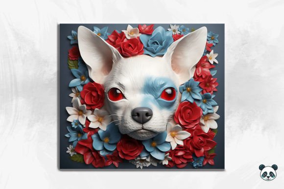 Strategic Branding with the Patriotic Chihuahua Puppy 3D Tumbler Design
