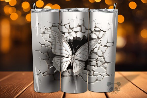Transforming Plain Tumblers with the Butterfly Cracked Hole Wrap 5 Design